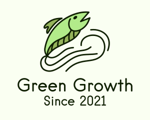 Green Eel Fish logo design