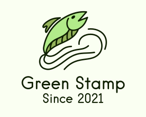 Green Eel Fish logo design