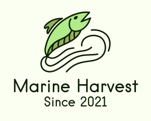 Green Eel Fish logo