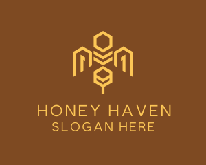 Honey Bee Hive logo design