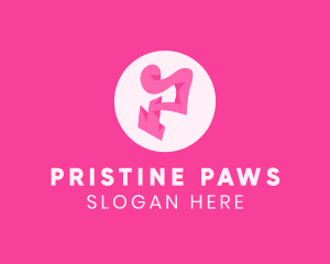 Pink Fashion Letter P logo design