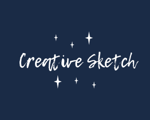 Sparkly Brush Sketch logo design