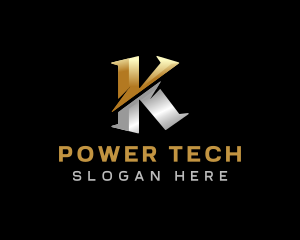 Industrial Slash Letter K logo