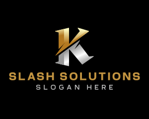 Industrial Slash Letter K logo