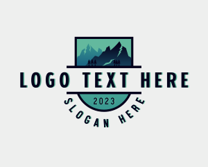 Hiking Mountain Adventure Logo