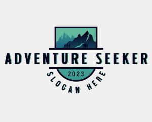 Hiking Mountain Adventure logo design