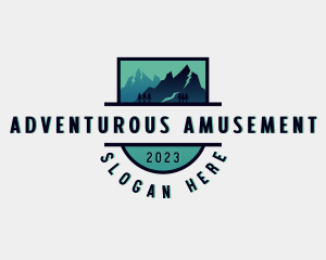 Hiking Mountain Adventure logo design