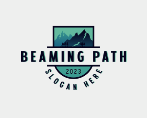 Hiking Mountain Adventure logo design