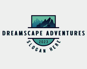 Hiking Mountain Adventure logo design