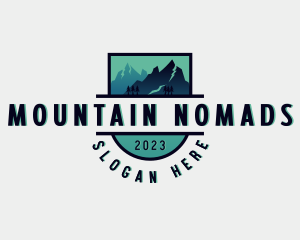 Hiking Mountain Adventure logo design