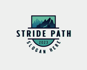 Hiking Mountain Adventure logo design