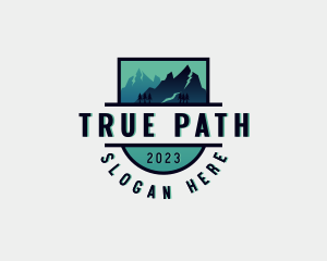 Hiking Mountain Adventure logo design