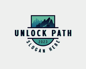 Hiking Mountain Adventure logo design