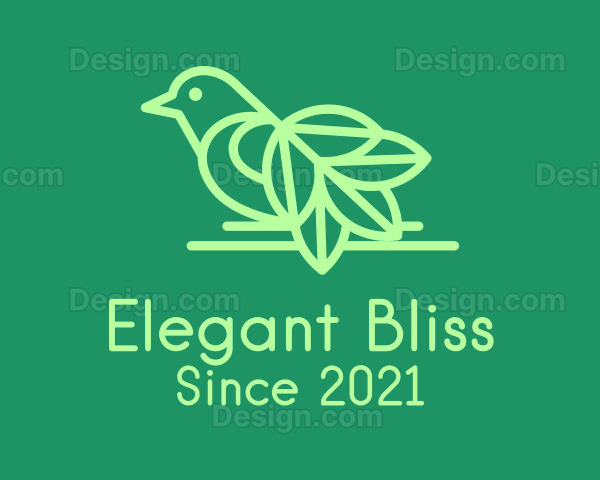 Green Leaf Bird Logo