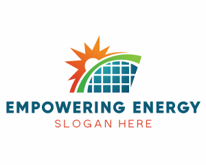 Solar Panel Renewable Energy logo design