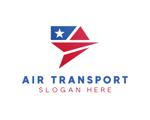 American Flag Plane logo design