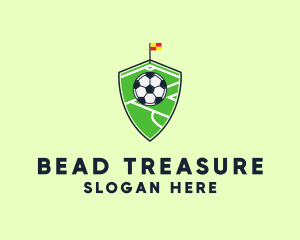 Soccer Pitch Shield Logo