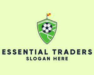 Soccer Pitch Shield Logo