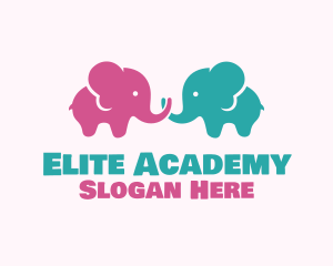 Cute Baby Elephants logo