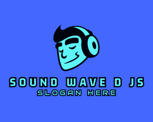 Music DJ Cartoon logo