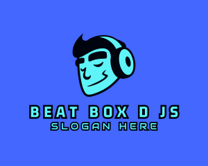 Music DJ Cartoon logo