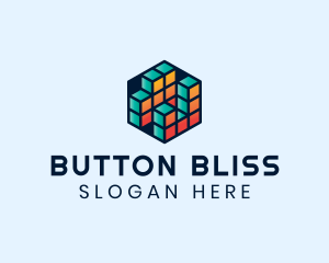 3D Cube Hexagon logo design