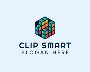 3D Cube Hexagon logo design