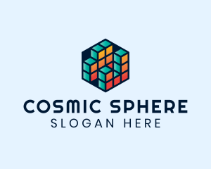 3D Cube Hexagon logo design