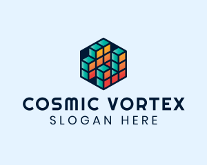 3D Cube Hexagon logo design