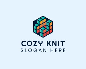 3D Cube Hexagon logo design