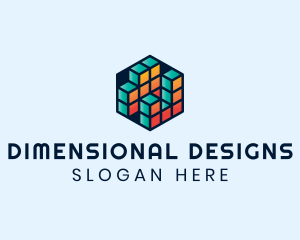 3D Cube Hexagon logo