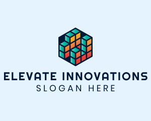 3D Cube Hexagon logo design