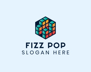 3D Cube Hexagon logo design