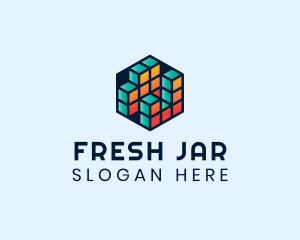 3D Cube Hexagon logo design