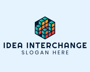 3D Cube Hexagon logo design