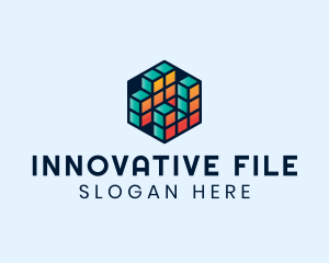 3D Cube Hexagon logo design