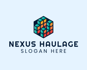 3D Cube Hexagon logo design