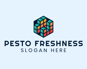 3D Cube Hexagon logo design