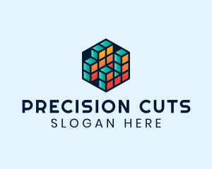 3D Cube Hexagon logo design