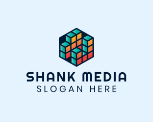 3D Cube Hexagon logo design