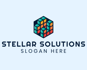 3D Cube Hexagon logo design