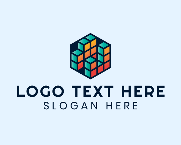 3D Cube Hexagon logo