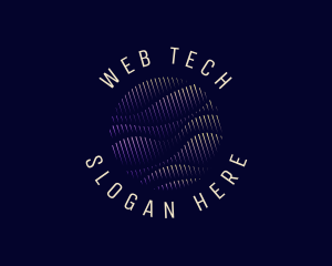 Tech Wave Sphere logo design