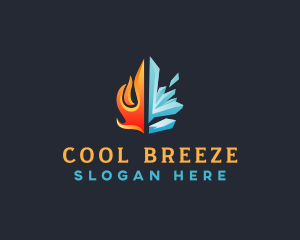 Fire Ice HVAC logo design