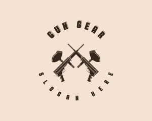 Paintball Gun Team logo design