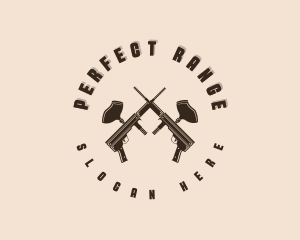 Paintball Guns Emblem logo design