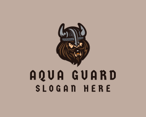 Angry Barbarian Warrior  logo design