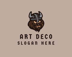 Angry Barbarian Warrior  logo design