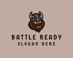 Angry Barbarian Warrior  logo design