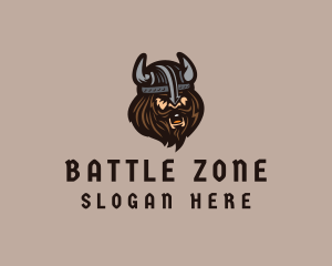 Angry Barbarian Warrior  logo design